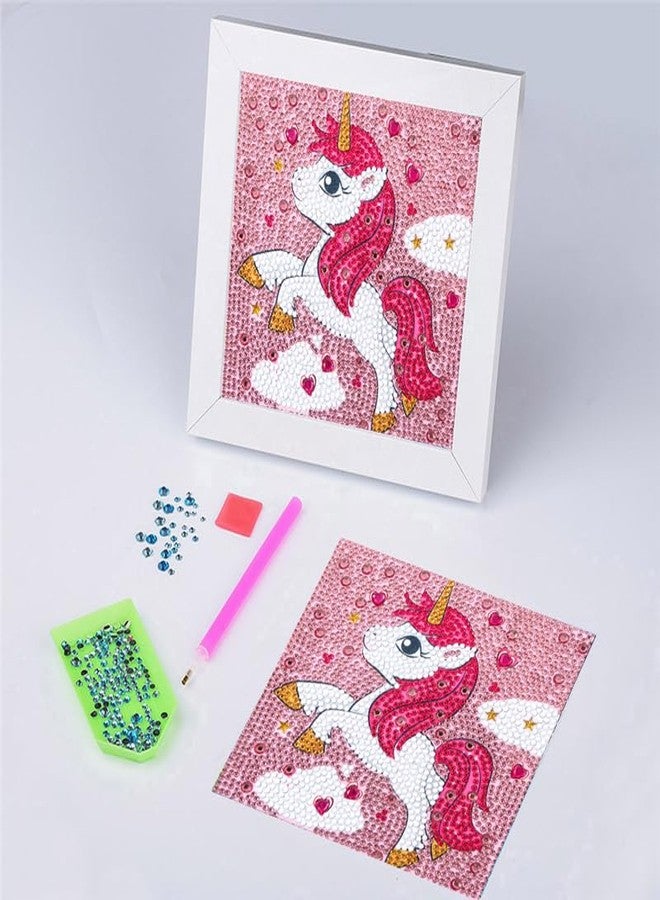 BLiSS HUES 5D Unicorn Diamond Painting Kits for Kids with Wooden Frame Cute Animal Art and Crafts for Kids Ages (6-12) Diamond Painting Frame (Mermaid Diamond Art) - Image 2